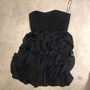 Black chiffon dress